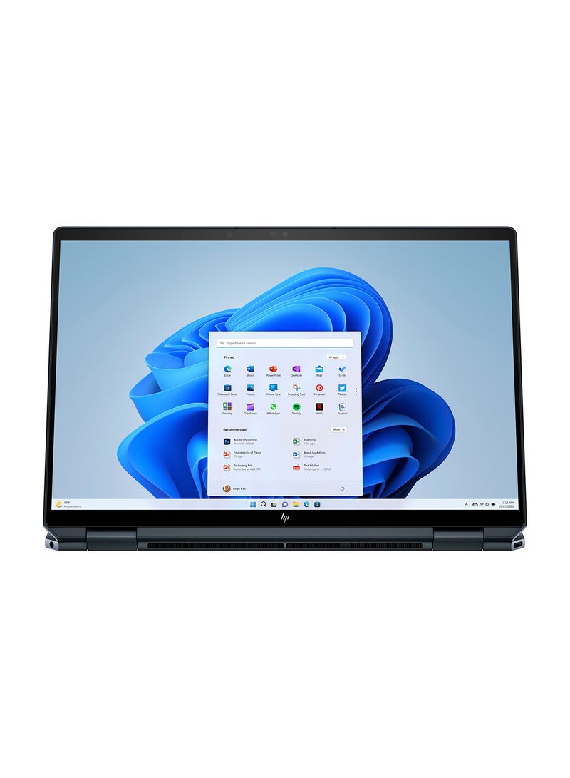 HP Spectre x360 14-eu0008ne Touchscreen Laptop With 14-Inch Display, Core Ultra 7 155H Processor/16GB RAM/1TB SSD/Intel Iris XE Graphics/Windows 11 English/Arabic Blue English/Arabic Blue - Image 4