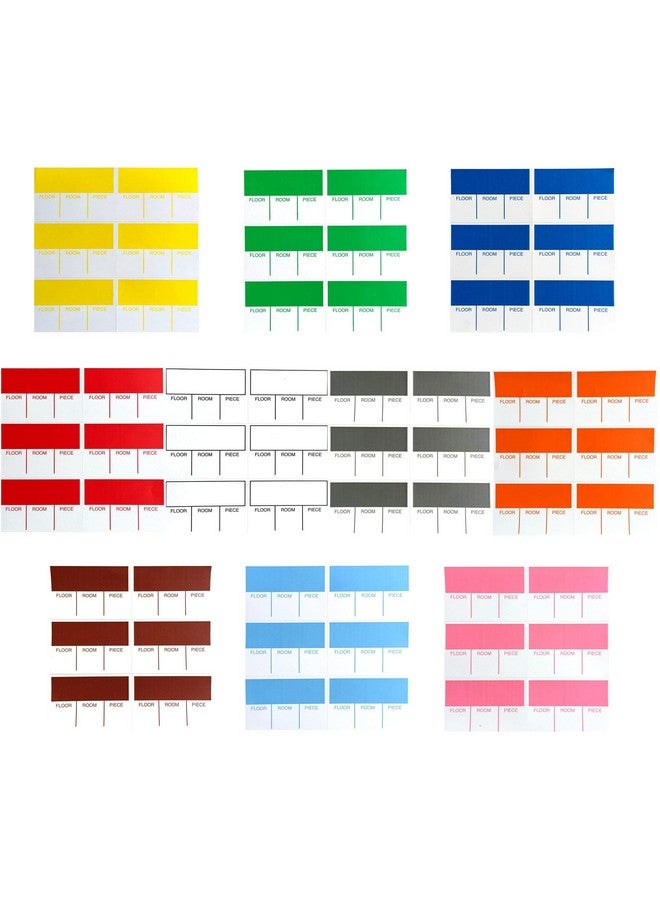 تاج-أه-روم ملصقات نقل الأثاث المرمزة بالألوان، ملصقات لوازم النقل، 120 قطعة - Image 1
