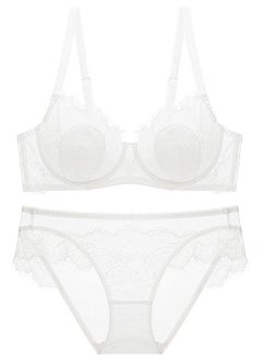 Comfy Thin Cup Lace Bra And Panty Set White