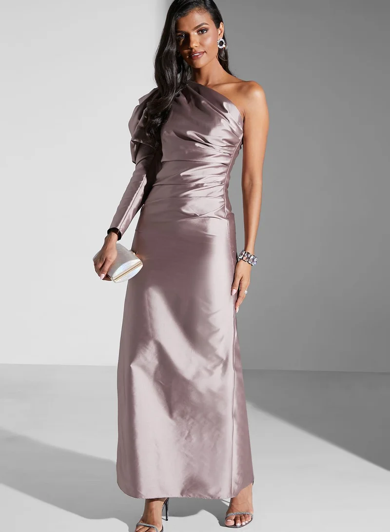 Namshi x Satin One-Shoulder Dress