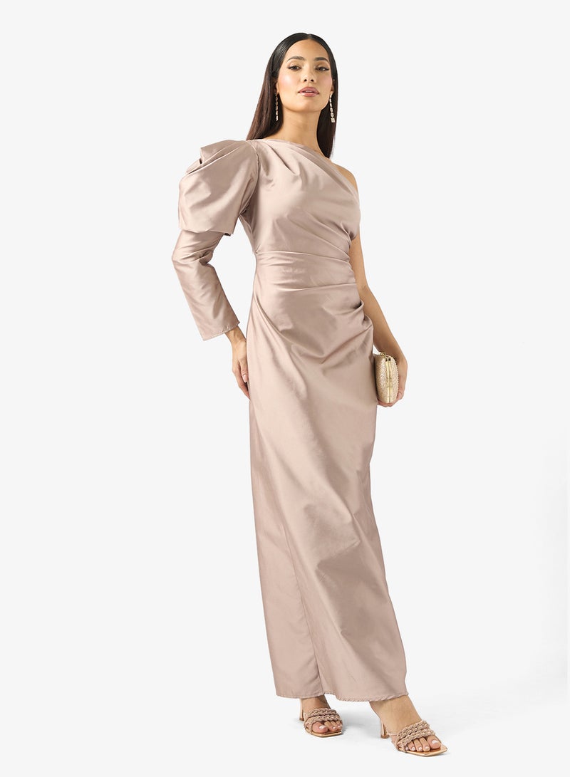 Namshi x Satin One-Shoulder Dress - Image 4