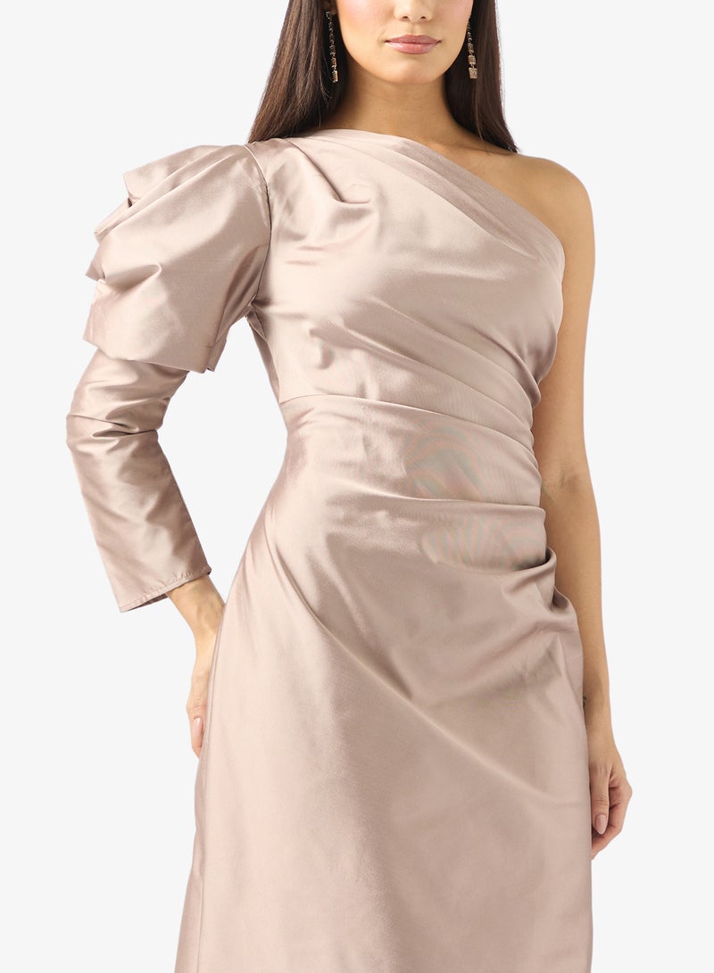Namshi x Satin One-Shoulder Dress - Image 3