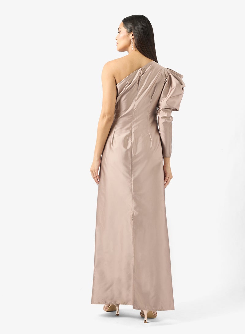 Namshi x Satin One-Shoulder Dress - Image 2