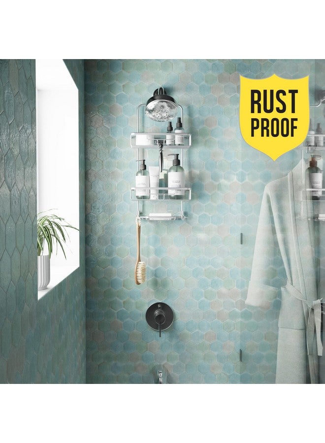 Zenna Home Zenna Home 7402AL, NeverRust Aluminum Shower Caddy, Satin Chrome  - Image 2