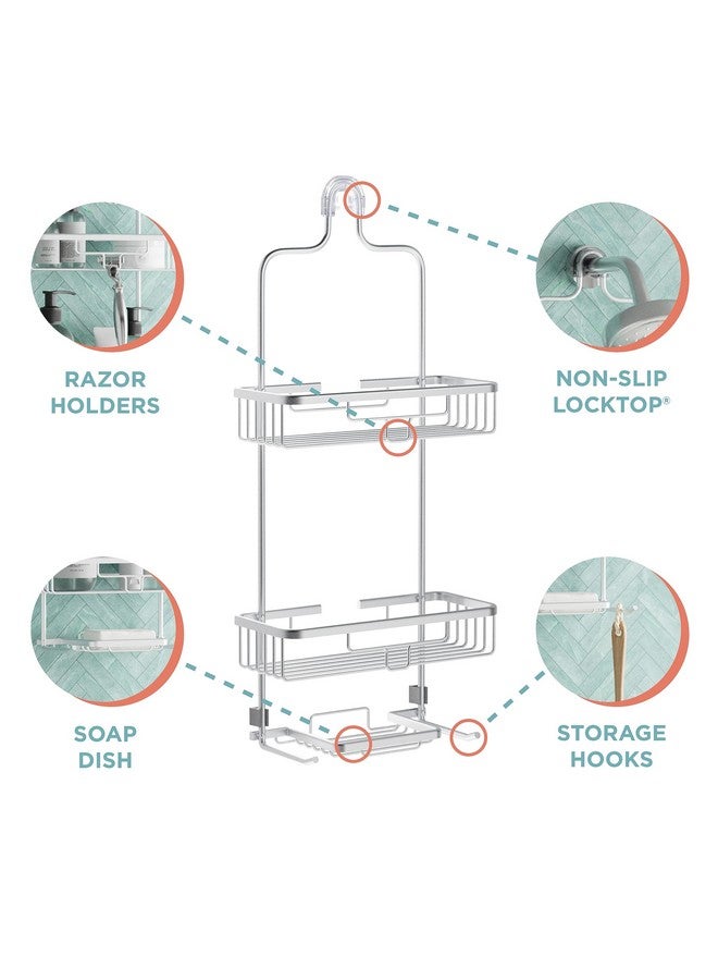 Zenna Home Zenna Home 7402AL, NeverRust Aluminum Shower Caddy, Satin Chrome  - Image 3
