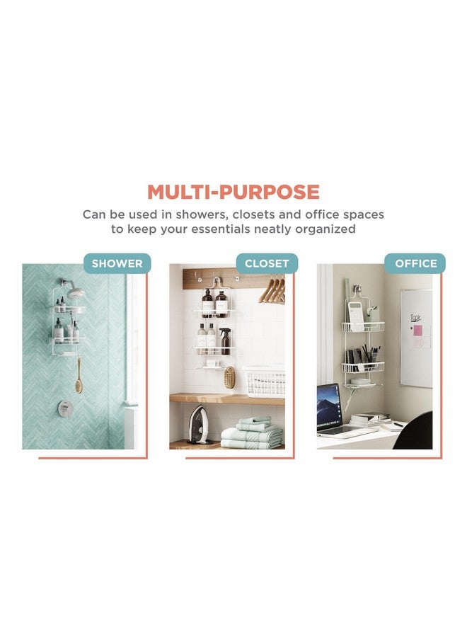 Zenna Home Zenna Home 7402AL, NeverRust Aluminum Shower Caddy, Satin Chrome  - Image 4
