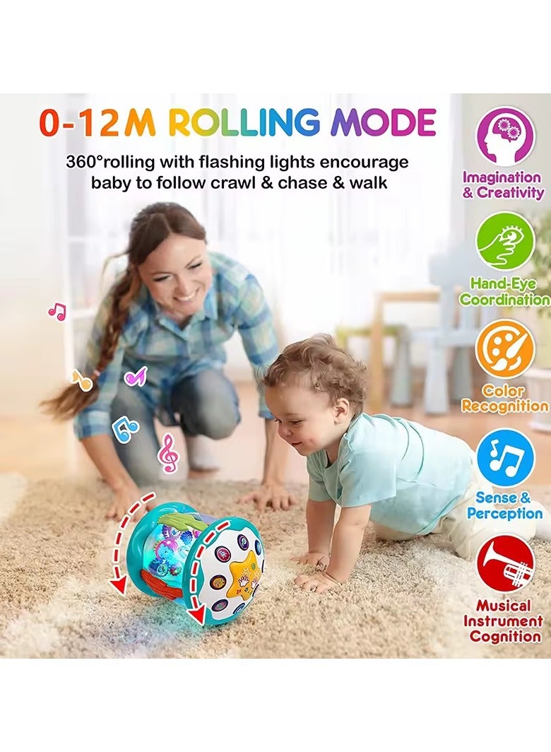 TOOLY Music Interest Animal World Toy, 4 Functions, Yellow and Teal, Imagination & creative(Size: 16 x 16 x 17 cm) - Image 2