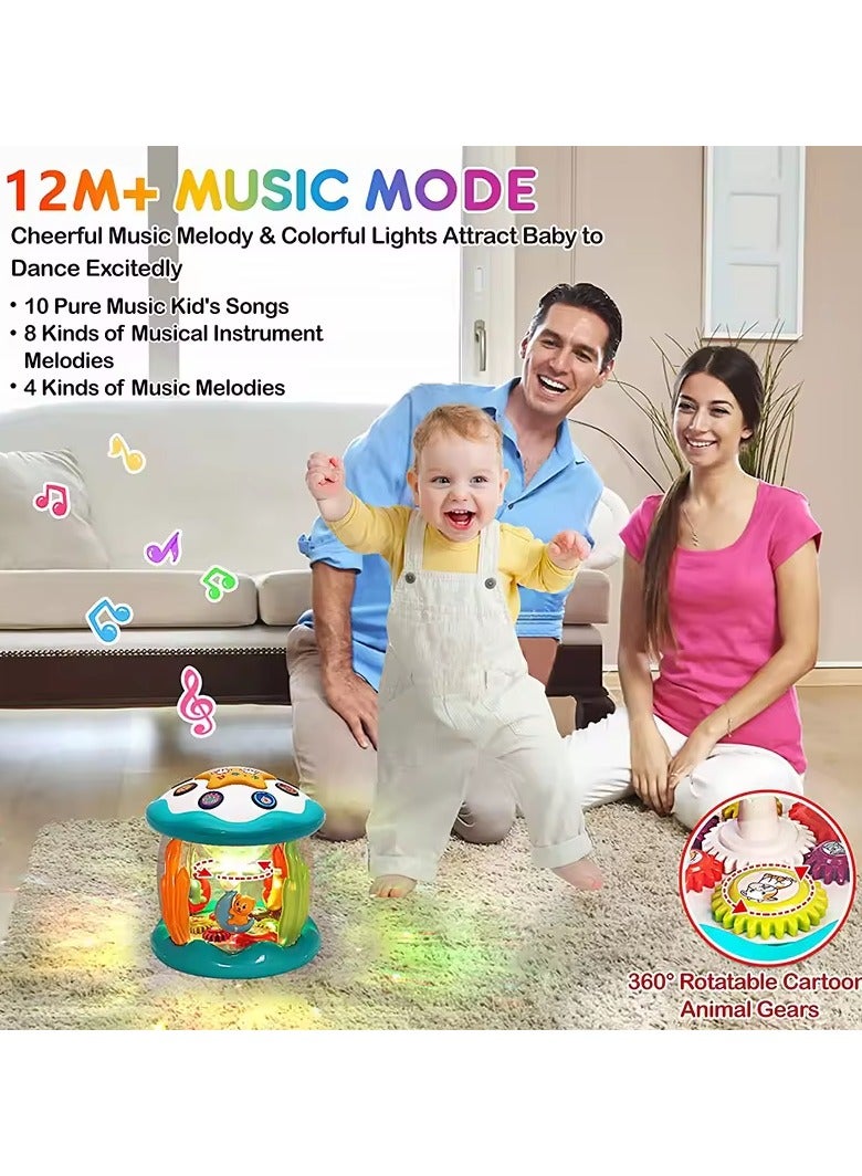 TOOLY Music Interest Animal World Toy, 4 Functions, Yellow and Teal, Imagination & creative(Size: 16 x 16 x 17 cm) - Image 3