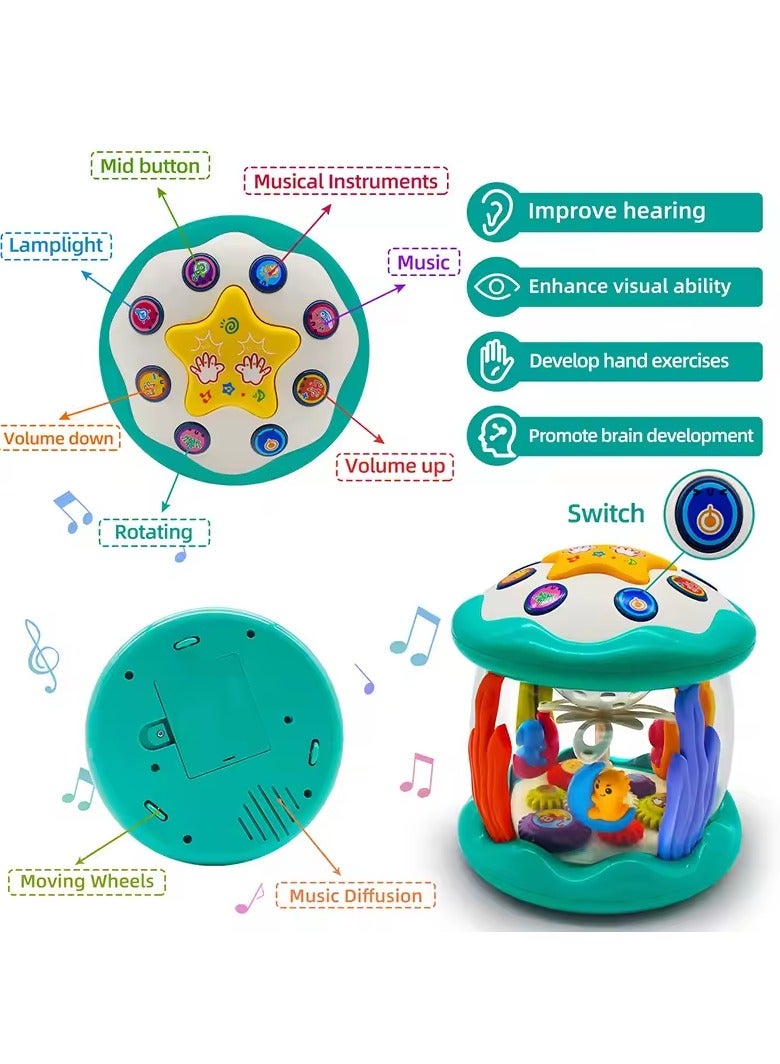 TOOLY Music Interest Animal World Toy, 4 Functions, Yellow and Teal, Imagination & creative(Size: 16 x 16 x 17 cm) - Image 4
