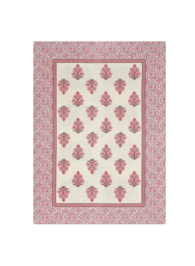 EasyGoods® 240 TC Cotton Bedsheet for Single Bed - Pink | Monarch Bedsheet Single Size Bed Cotton | Single Size Bedsheet | Single Bedsheet with 1 Pillow Cover 59x88 Inch| Handcrafted Bed Sheets - Image 5