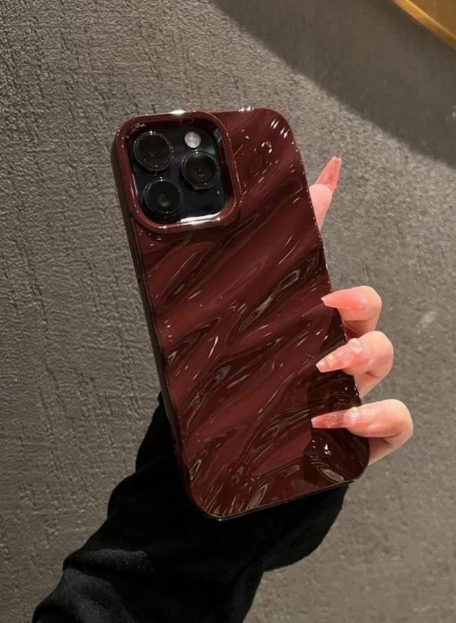 Take Two Take Two Burgundy iPhone Case with Textured Design