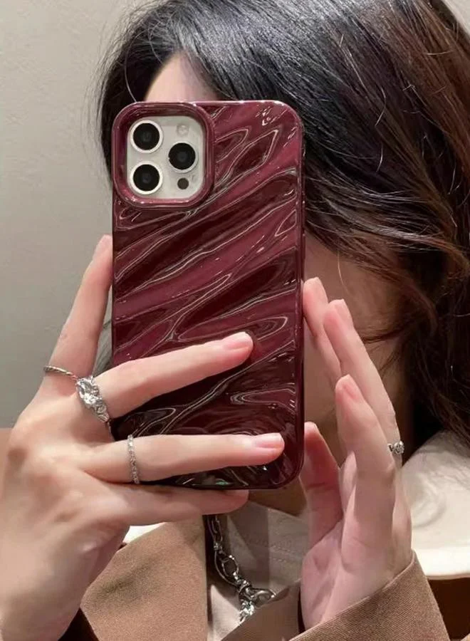 Take Two Take Two Burgundy iPhone Case with Textured Design