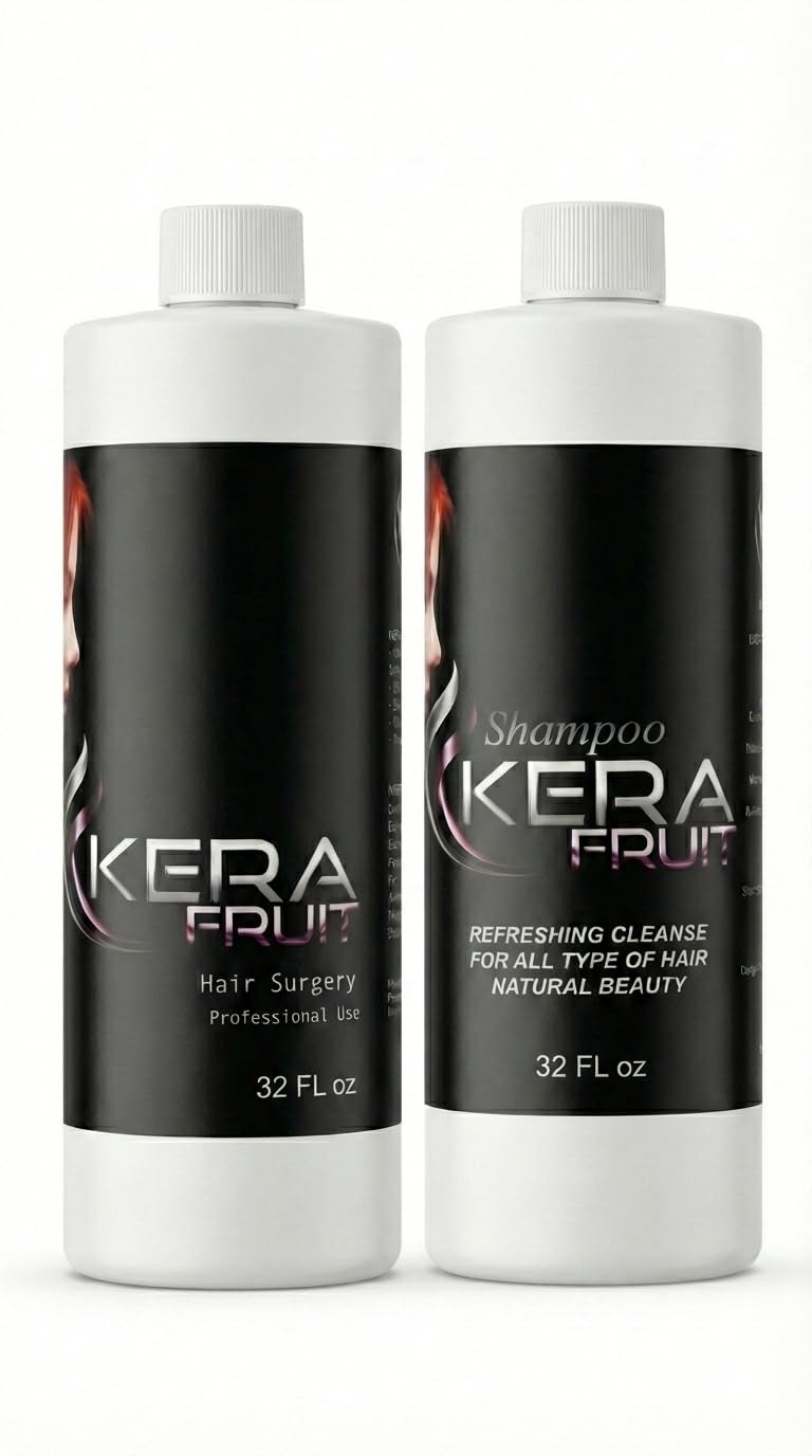 KERA FRUIT Cirugia Capilar Kerafruit 32 oz + Shampoo Nueva Presentacion Deja Brillante el Cabello - Image 1