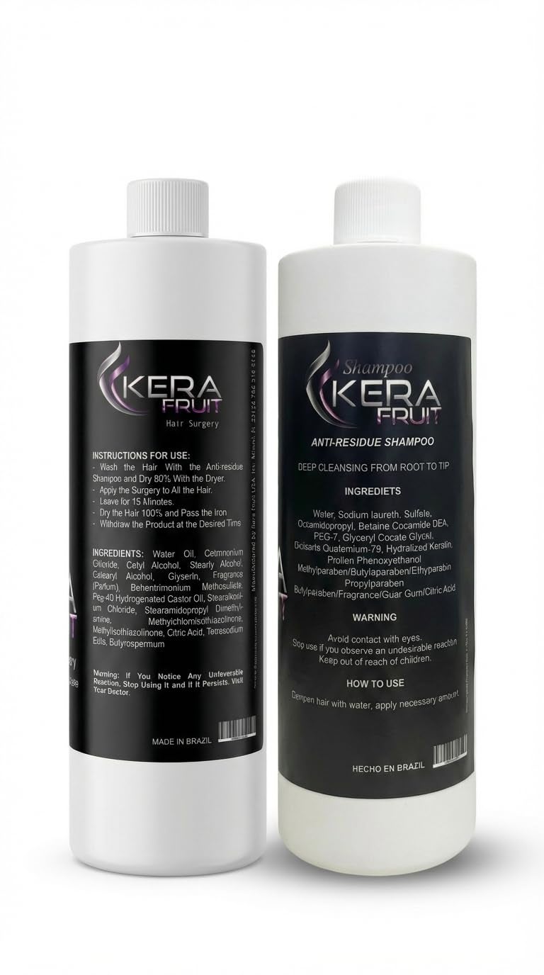 KERA FRUIT Cirugia Capilar Kerafruit 32 oz + Shampoo Nueva Presentacion Deja Brillante el Cabello - Image 2
