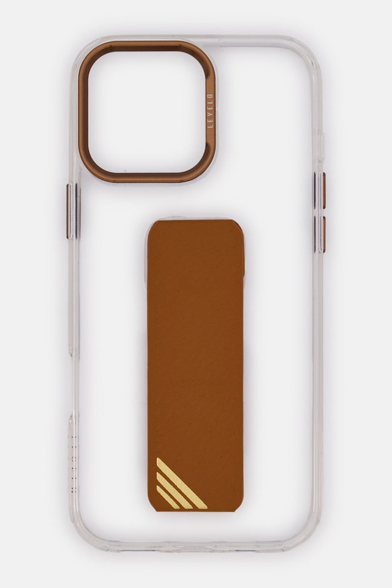 LEVELO iPhone 16 Pro Max Morphix Clara Grip Protective Case, Transparent - Image 1