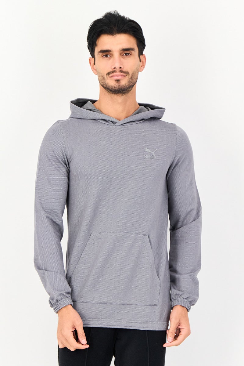 PUMA Men Sportswear Fit Long Sleeve Outdoor Hoodie, Dark Grey - Image 1