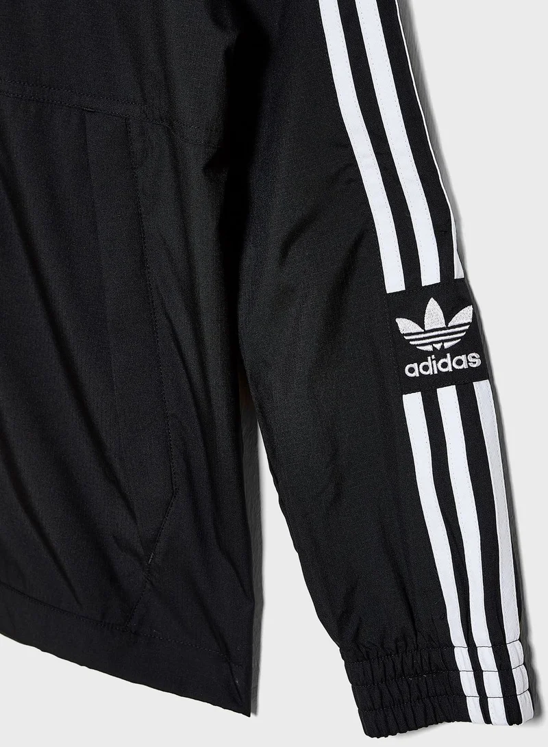 adidas Originals Youth Lock Up Hooded Windbreaker Jacket