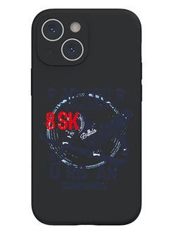 Theodor Protective Slim Fit Case Liquid Silicone Cover with Full Body Protection Anti-Scratch Shockproof Case For iPhone 15 Plus Black - Parkour special events  - Image 1