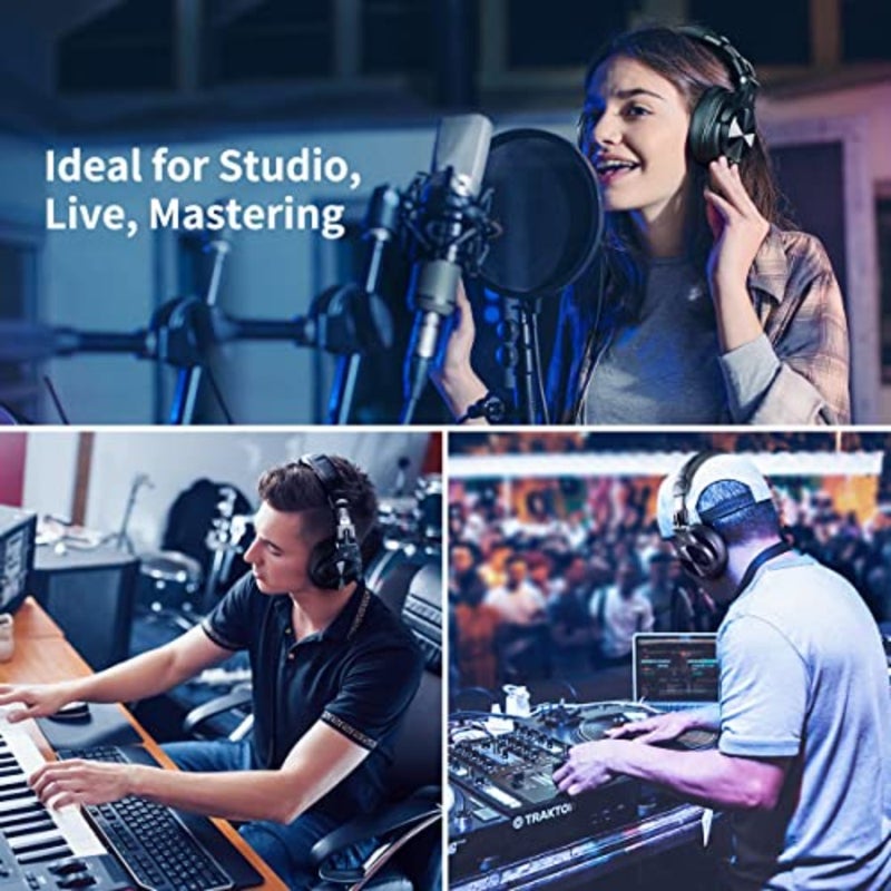 A71 Hi-Res Studio Recording Headphones - Wi Over Ear Headphones With Shareport, Professional Monitoring and Mixing Foldable Headphones With Stereo Sound - Image 5