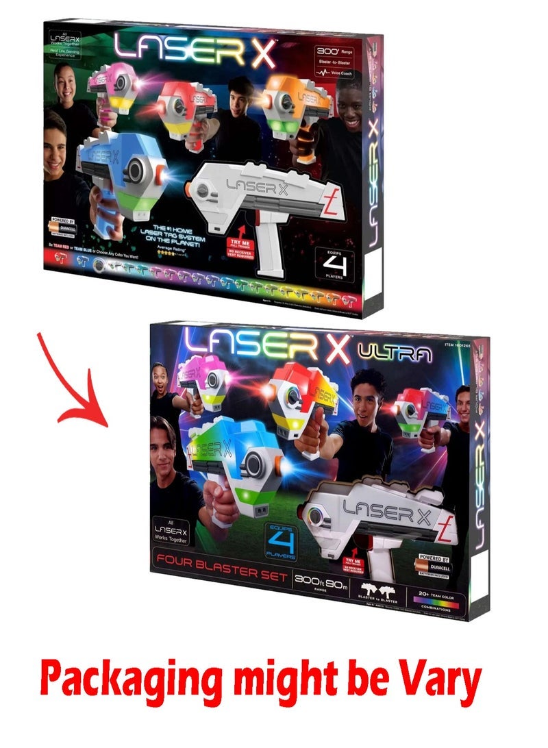 Laser X لعبة الليزر ULTRA 4 بلايير بلاستر | مدى 300 قدم / 90 متر | البطاريات مشمولة - Image 4