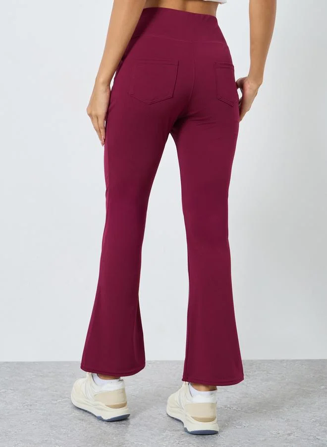 ستايلي اكتيف ليقنز واسع بخصر عريض مع جيوب