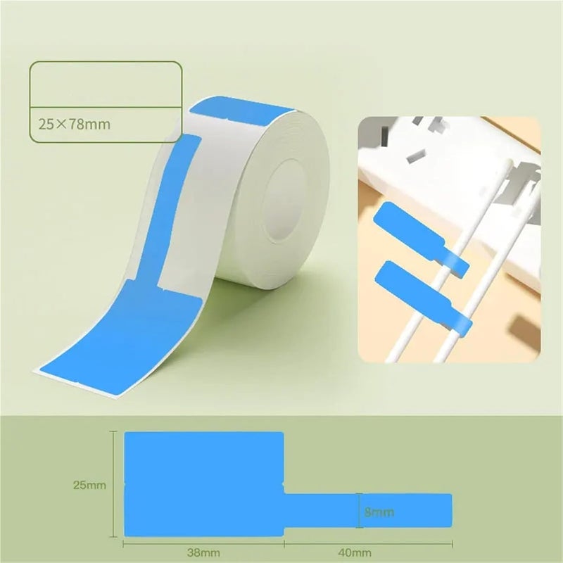 400pcs Cable Wire Label Stickers Compatible(Blue) - Image 2