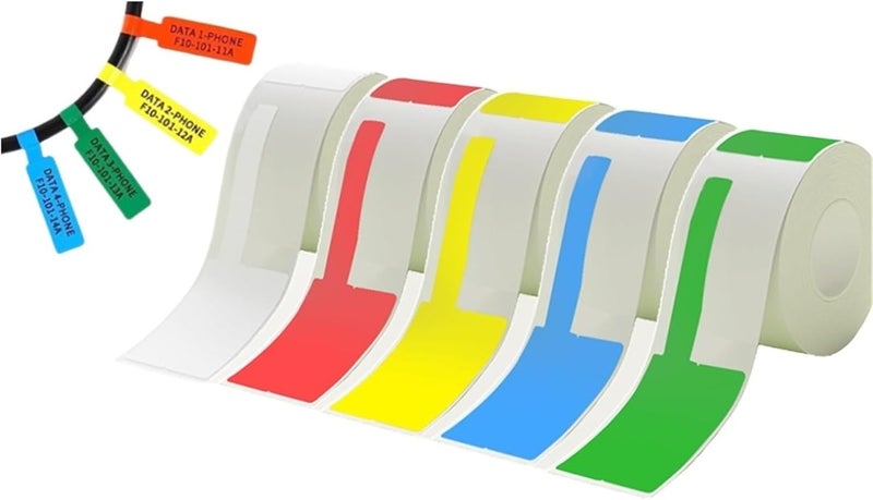 400pcs Cable Wire Label Stickers Compatible(Blue) - Image 1