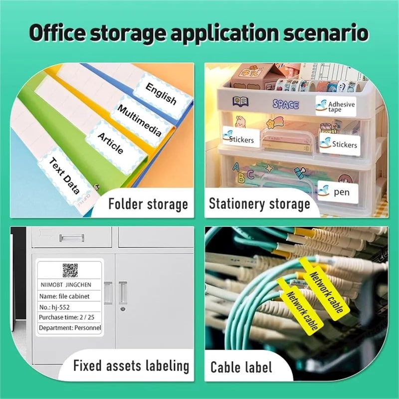 400pcs Cable Wire Label Stickers Compatible(Blue) - Image 4