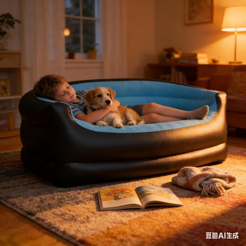 Inflatable Couch for Camping | Portable Folding Comfort Lounge Chair - Blow Up Couch Inflatable Sofa Bed - for Home Living Room Bedroom Indoor Outdoor Beach Garden Yard Patio - Image 3