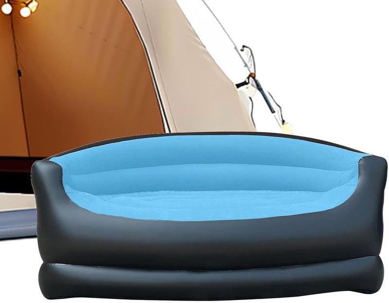 Inflatable Couch for Camping | Portable Folding Comfort Lounge Chair - Blow Up Couch Inflatable Sofa Bed - for Home Living Room Bedroom Indoor Outdoor Beach Garden Yard Patio - Image 1