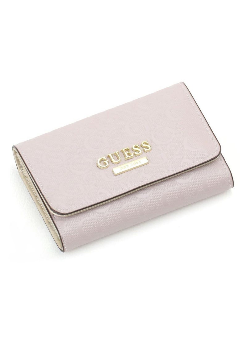 GUESS Guess Monogram Embossed Trifold Wallet - Light Pink  - Image 1