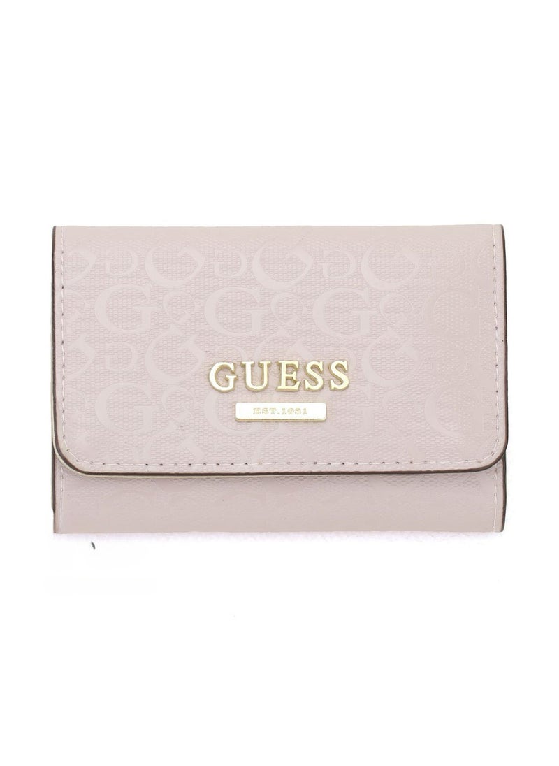 GUESS Guess Monogram Embossed Trifold Wallet - Light Pink  - Image 4