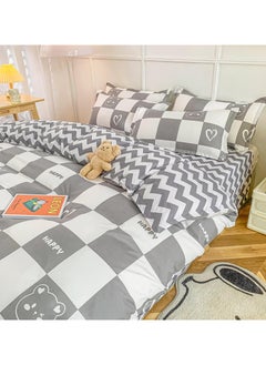 Sharpdo 4Piece Bed Sheet Set Polyester Soft Quilt Cover With 1Quilt Cover 200*230cm 1 Flat Sheet and 2 Pillowcases  - Image 2