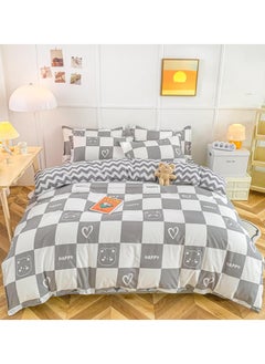 Sharpdo 4Piece Bed Sheet Set Polyester Soft Quilt Cover With 1Quilt Cover 200*230cm 1 Flat Sheet and 2 Pillowcases  - Image 1