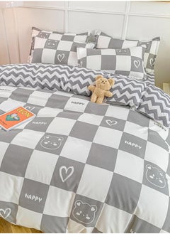 Sharpdo 4Piece Bed Sheet Set Polyester Soft Quilt Cover With 1Quilt Cover 200*230cm 1 Flat Sheet and 2 Pillowcases  - Image 4