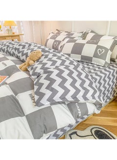 Sharpdo 4Piece Bed Sheet Set Polyester Soft Quilt Cover With 1Quilt Cover 200*230cm 1 Flat Sheet and 2 Pillowcases  - Image 3