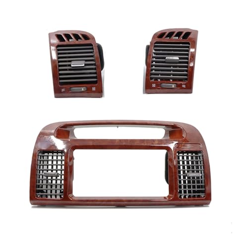 ASVEGE Center Dash A/C Outlet Air Vent Panel Compatable for Toyota Camry 2003-2006 3-in-set 55650-AA020-B0, Walnut - Image 1