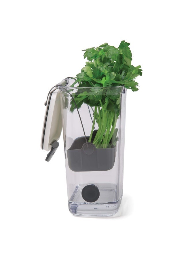 ProKeeper Herb Keeper  White with Removable Silicone Drain Plug BPAFree Plastic - Image 2