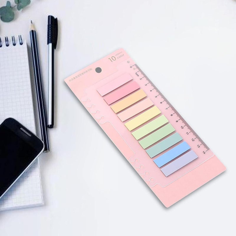 كلاراكو ملاحظات لاصقة، علامات فهرسة، علامات صفحات للمكتب، المدرسة، المنزل، تصنيف الملفات، ألوان كاملة - Image 3