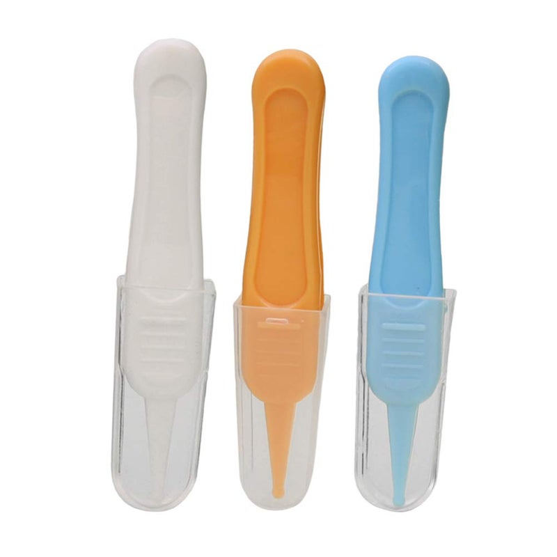 comfrt 3pcs Booger Clips Plastic Baby Ear Nose Navel Mucus Cleaner Clips Ear Cleaning Forceps for Infants Baby Newborn - Image 2