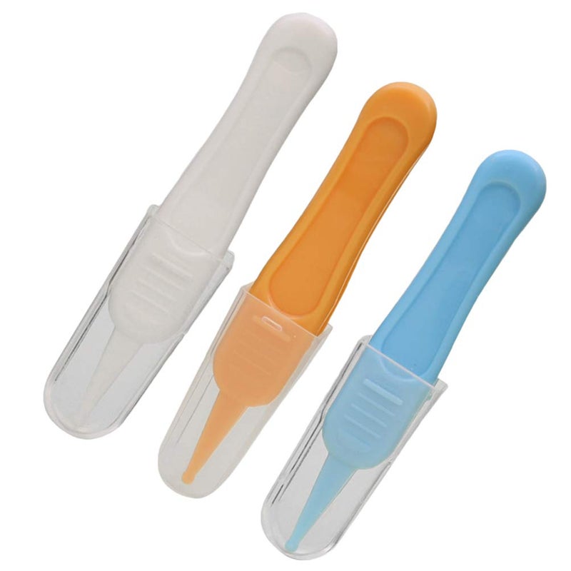 comfrt 3pcs Booger Clips Plastic Baby Ear Nose Navel Mucus Cleaner Clips Ear Cleaning Forceps for Infants Baby Newborn - Image 1