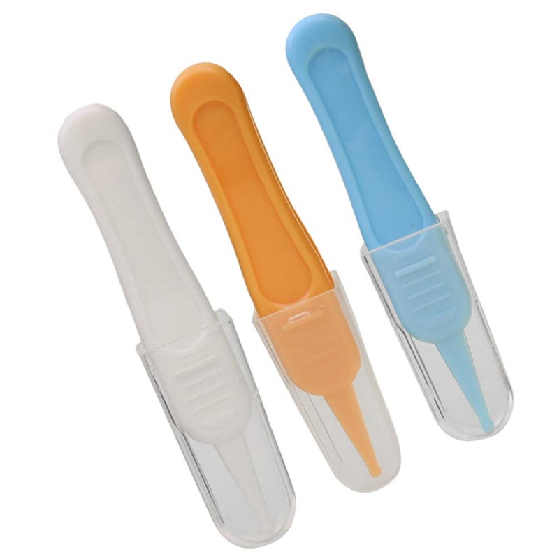 comfrt 3pcs Booger Clips Plastic Baby Ear Nose Navel Mucus Cleaner Clips Ear Cleaning Forceps for Infants Baby Newborn - Image 3