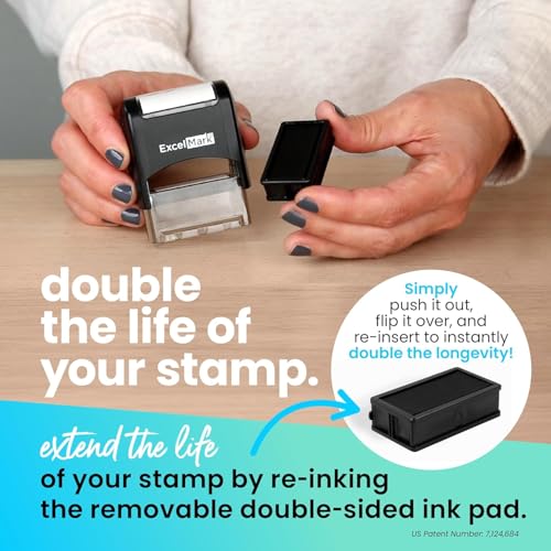 ExcelMark A1539 Copy Self-Inking Stamp - Red Ink - Image 4