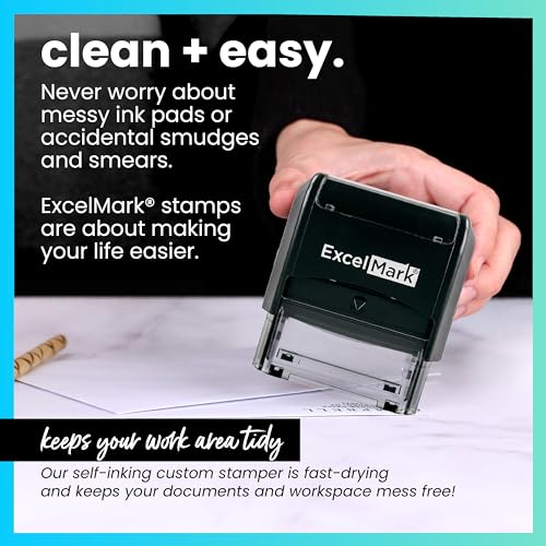 ExcelMark A1539 Copy Self-Inking Stamp - Red Ink - Image 3