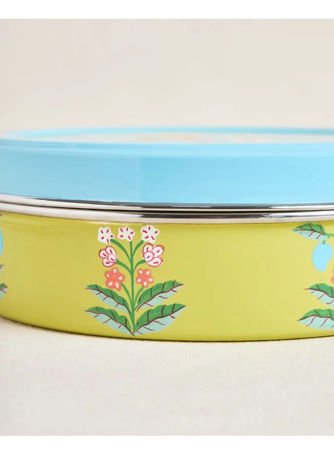 Chumbak Chumbak Serenade Masala Box |  Round 7 Sections Multipurpose Kitchen Storage Masala Dabba Box Set | Spice Box Set