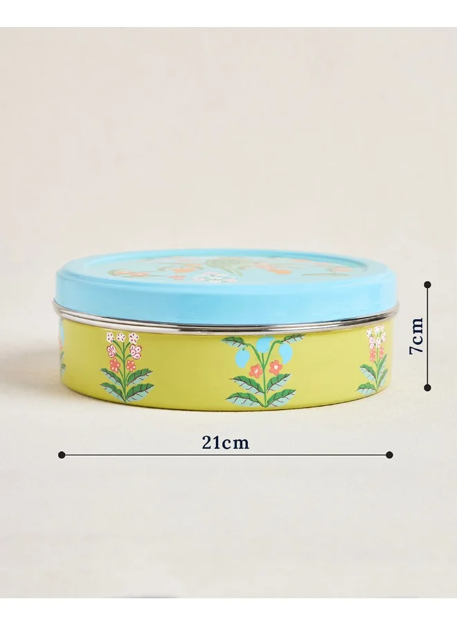 تشامباك Chumbak Serenade Masala Box |  Round 7 Sections Multipurpose Kitchen Storage Masala Dabba Box Set | Spice Box Set