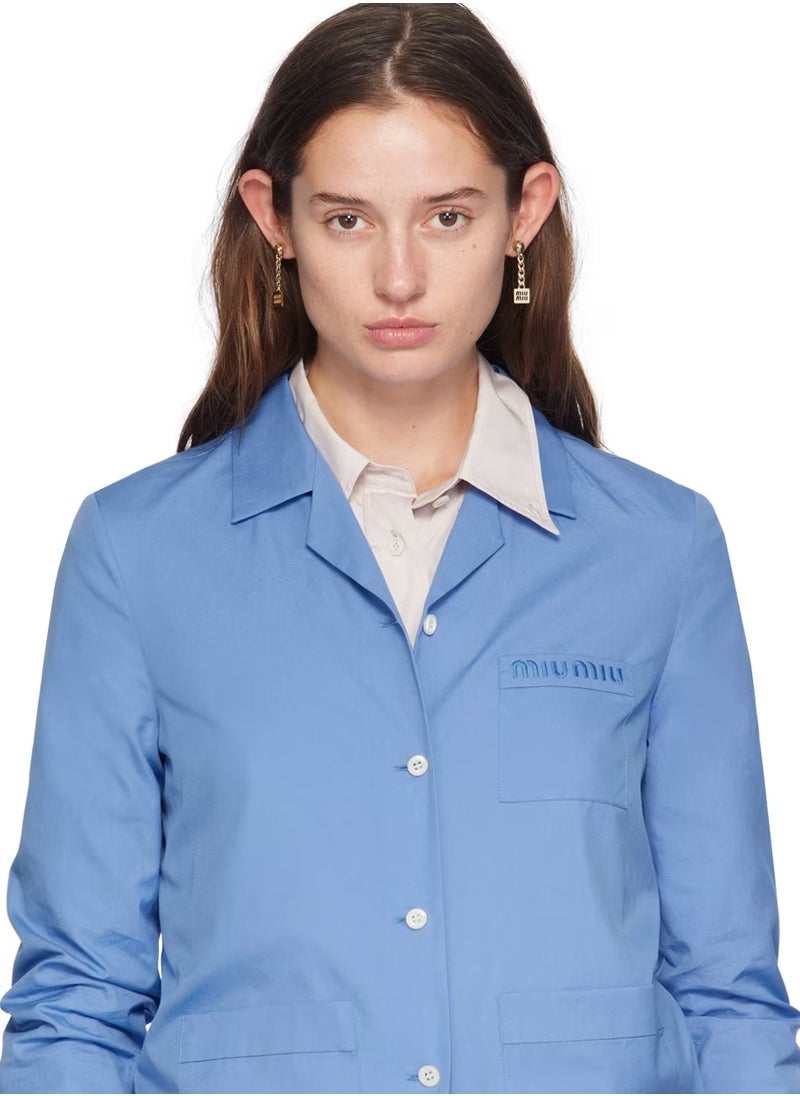 MIU - MIU Logo-Detailed Drop Earrings - Image 1