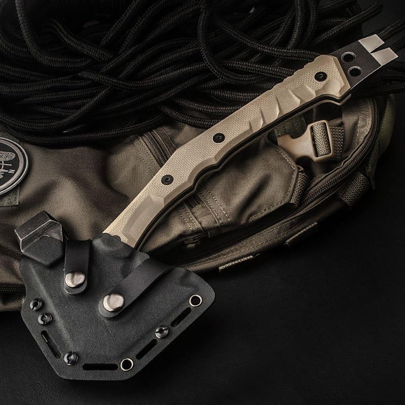 HX OUTDOORS Mercenarys Tactical Engineer Axes Multifunctional Explosion-Proof Axe Camping Artillery Fire Rescue Hammer Hiking Tools,Black - Image 3