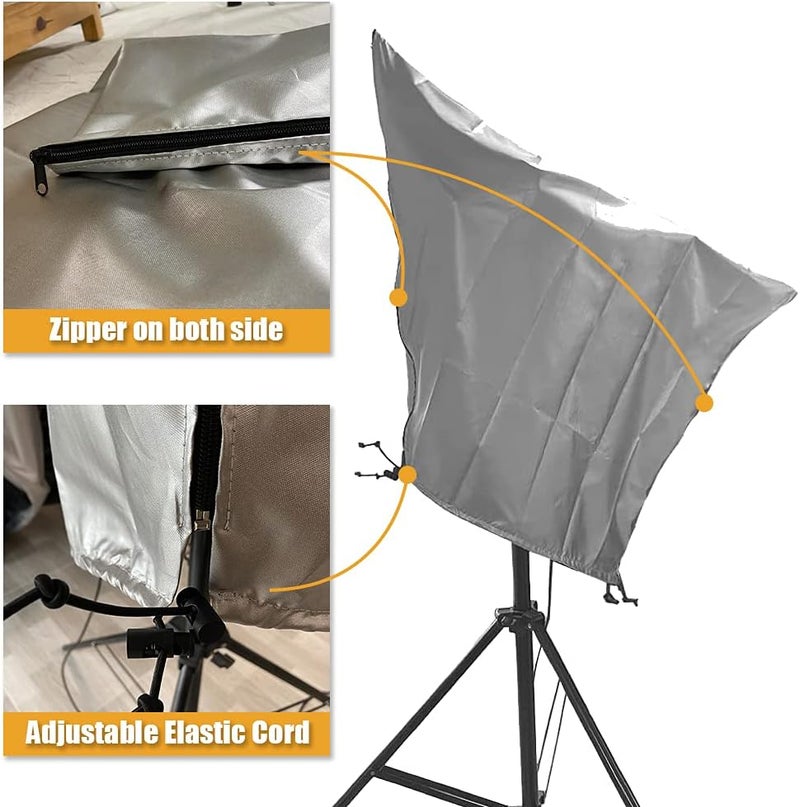 COOSOO Telescope Cover Weatherproof for Outside Telescope Cover Outdoor with Adjustable Drawstring Zipper Waterproof Telescope Protector - Image 5