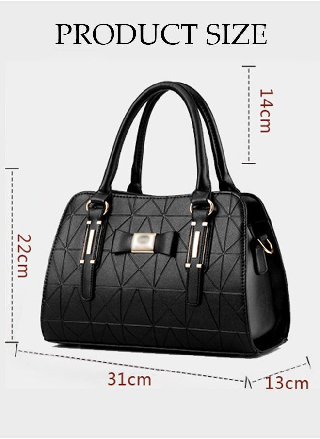DUNISO Women's Vintage Tote Bag Handbags with Large Capacity Faux Leather Shoulder Bag Ladies Fashion Designer Satchel Crossbody Bag with Detachable Strap for Ladies  - Image 4